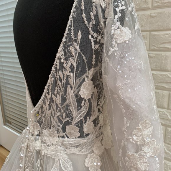 Madison James Style #MJ617 Long Sleeve Wedding Gown - Picture 8 of 12